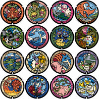 Load image into Gallery viewer, 155 Circle Pokefuta Japanese Manhole ball Poke Designs Bundle PNG
