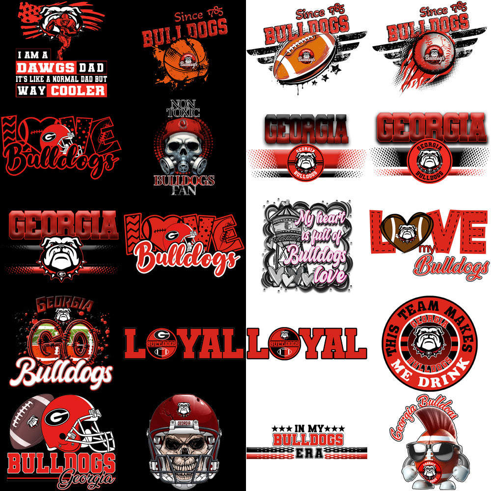 100 Georgia Bulldogs Designs Bundle PNG