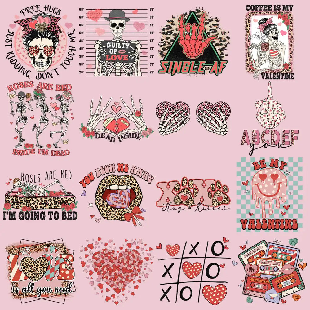 46 Big Retro Valentine Designs Bundle Png