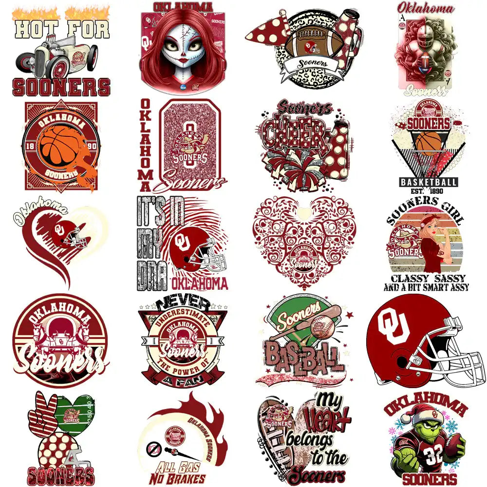 90 Oklahoma Sooners Designs Bundle PNG