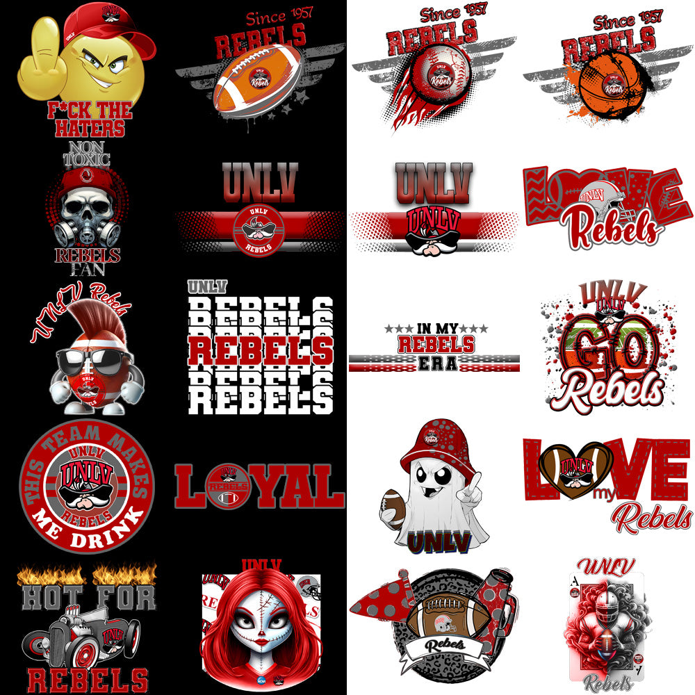 76 UNLV Rebels Designs Bundle PNG