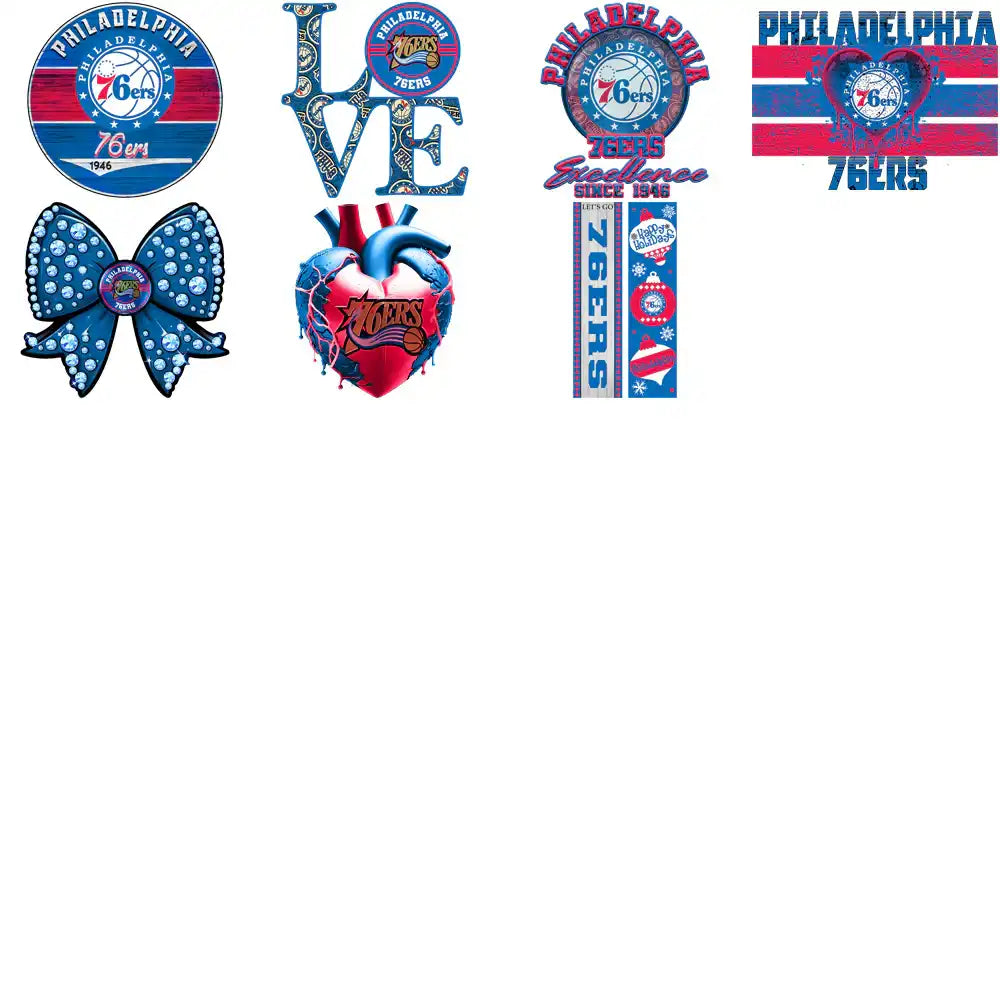 46 Philadelphia 76ers Basketball Designs Bundle PNG