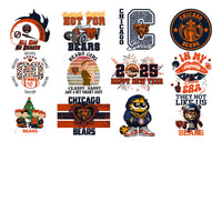 Load image into Gallery viewer, 49 Chicago Bears V3 Football Designs Bundle PNG
