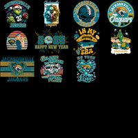 Load image into Gallery viewer, 49 Jacksonville Jaguars V3 Football Designs Bundle PNG
