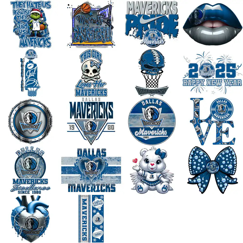 56 Dallas Mavericks Basketball Designs Bundle PNG