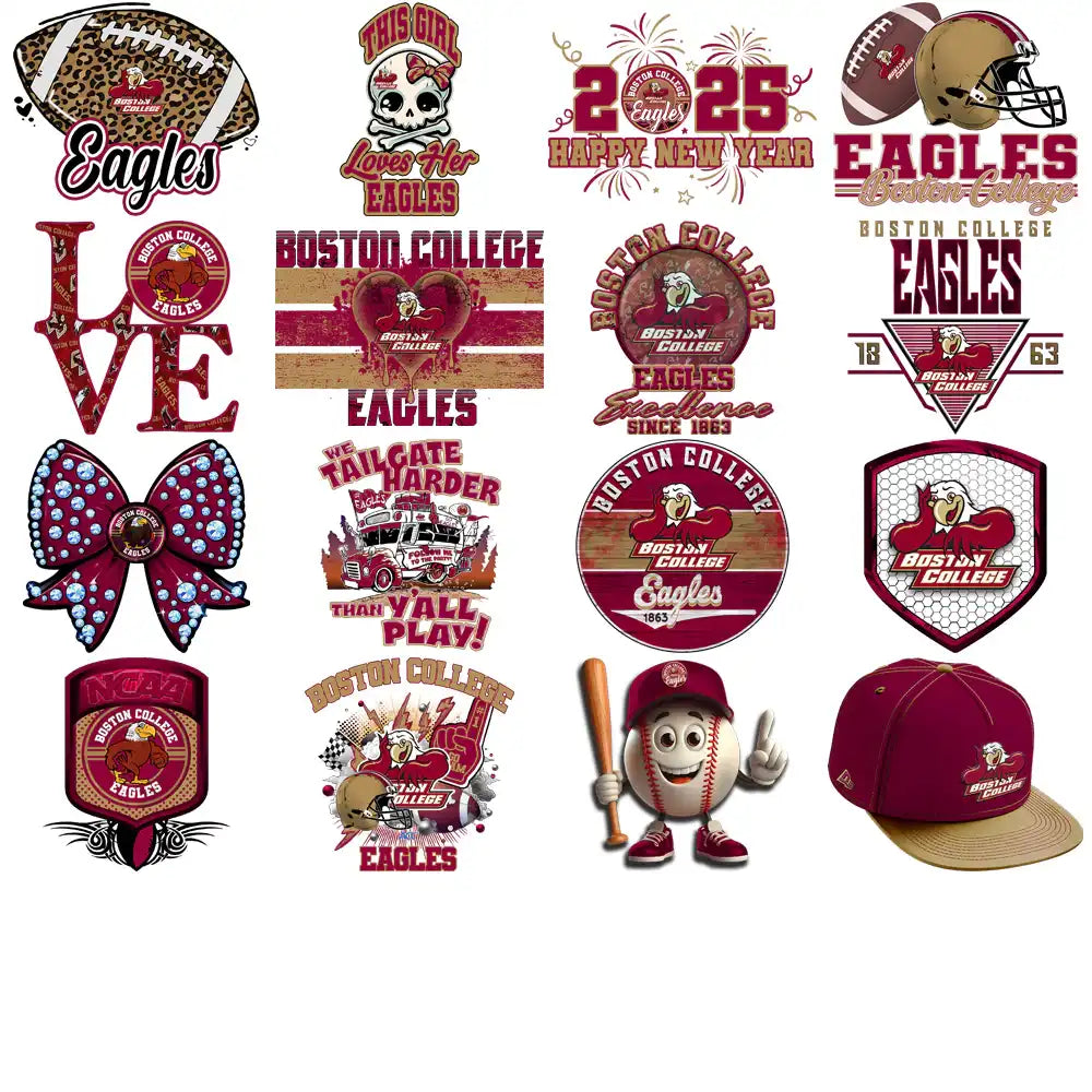 73 Boston College Eagles Designs Bundle PNG
