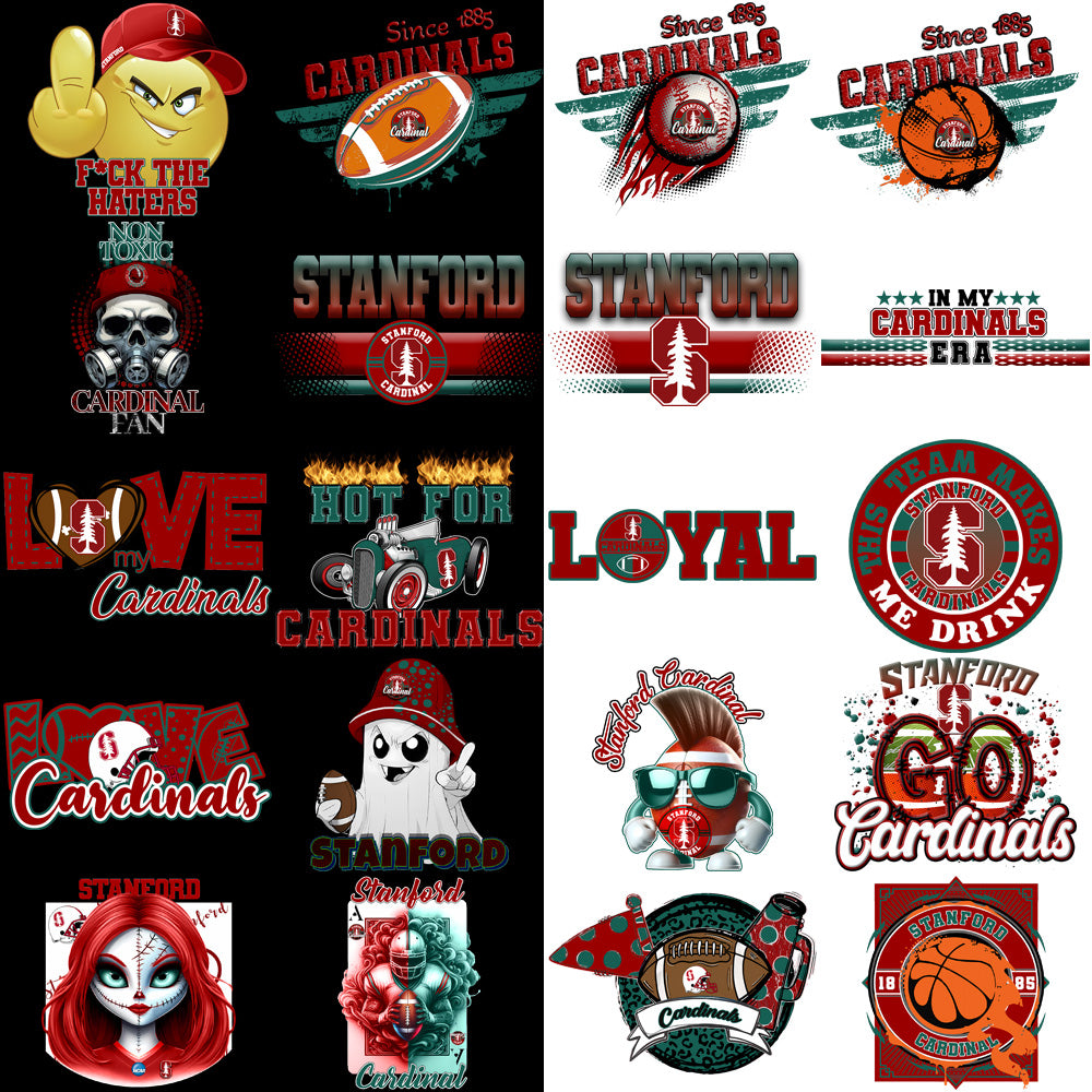 79 Stanford Cardinal Designs Bundle PNG