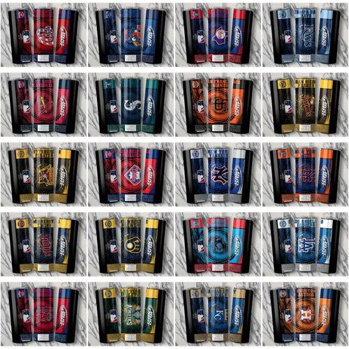 30 Baseball Teams Bud V3 Square Tumbler Wrap Bundle JPG