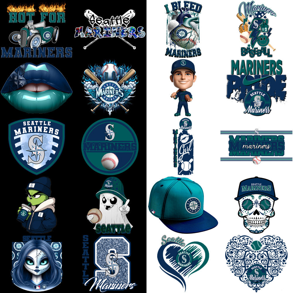 62 Seattle Mariners Baseball Designs Bundle PNG
