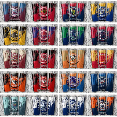 32 Ice Hockey Teams Dot Logo Tumbler Wrap Bundle JPG