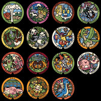 Load image into Gallery viewer, Pokémon-themed circular designs for DTF, DTG, embroidery, and tumbler wraps – print-ready PNG, SVG, PES files
