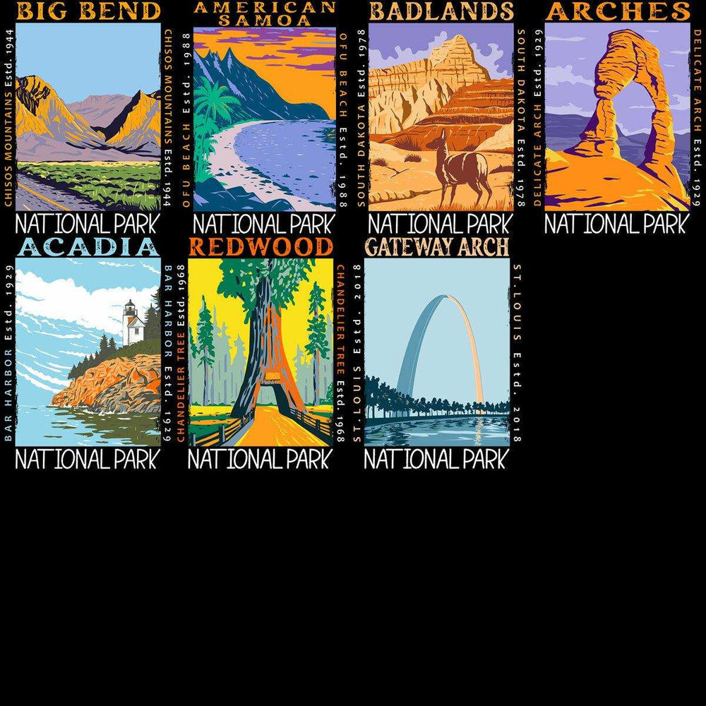 99 USA National Parks Streetwear Designs Bundle PNG