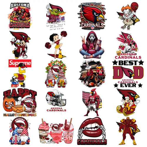 48 Arizona Cardinals V4 American-Football-Designs als PNG-Bundle