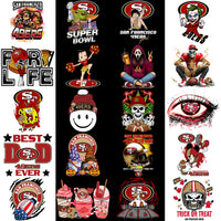 Load image into Gallery viewer, 46 San Francisco 49ers V4 Football Designs Bundle PNG
