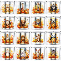 Load image into Gallery viewer, 85 Autumn Animals Tumbler Wrap Designs Bundle JPG
