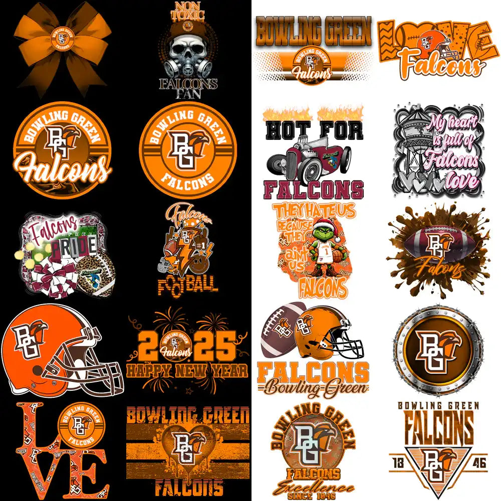 27 Bowling Green Falcons Designs Bundle PNG