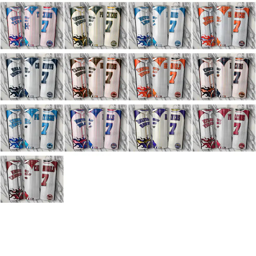 33 Football Teams Team Button-Up Jersey Tumbler Wrap Bundle JPG