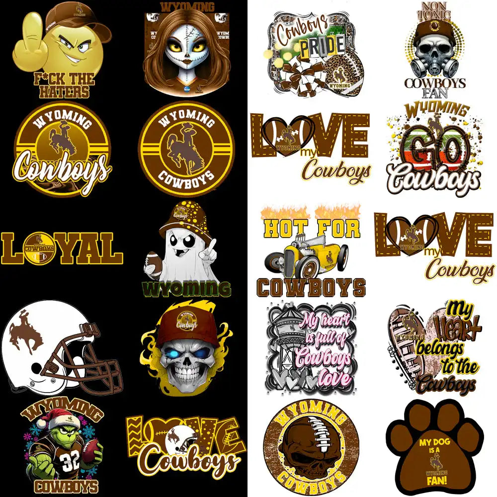 39 Wyoming Cowboys Designs Bundle PNG