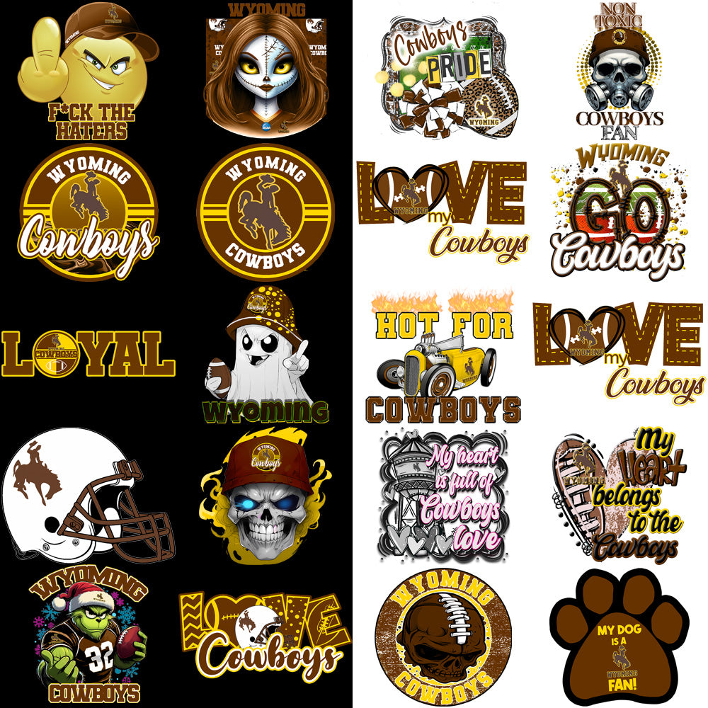 39 Wyoming Cowboys Designs Bundle PNG