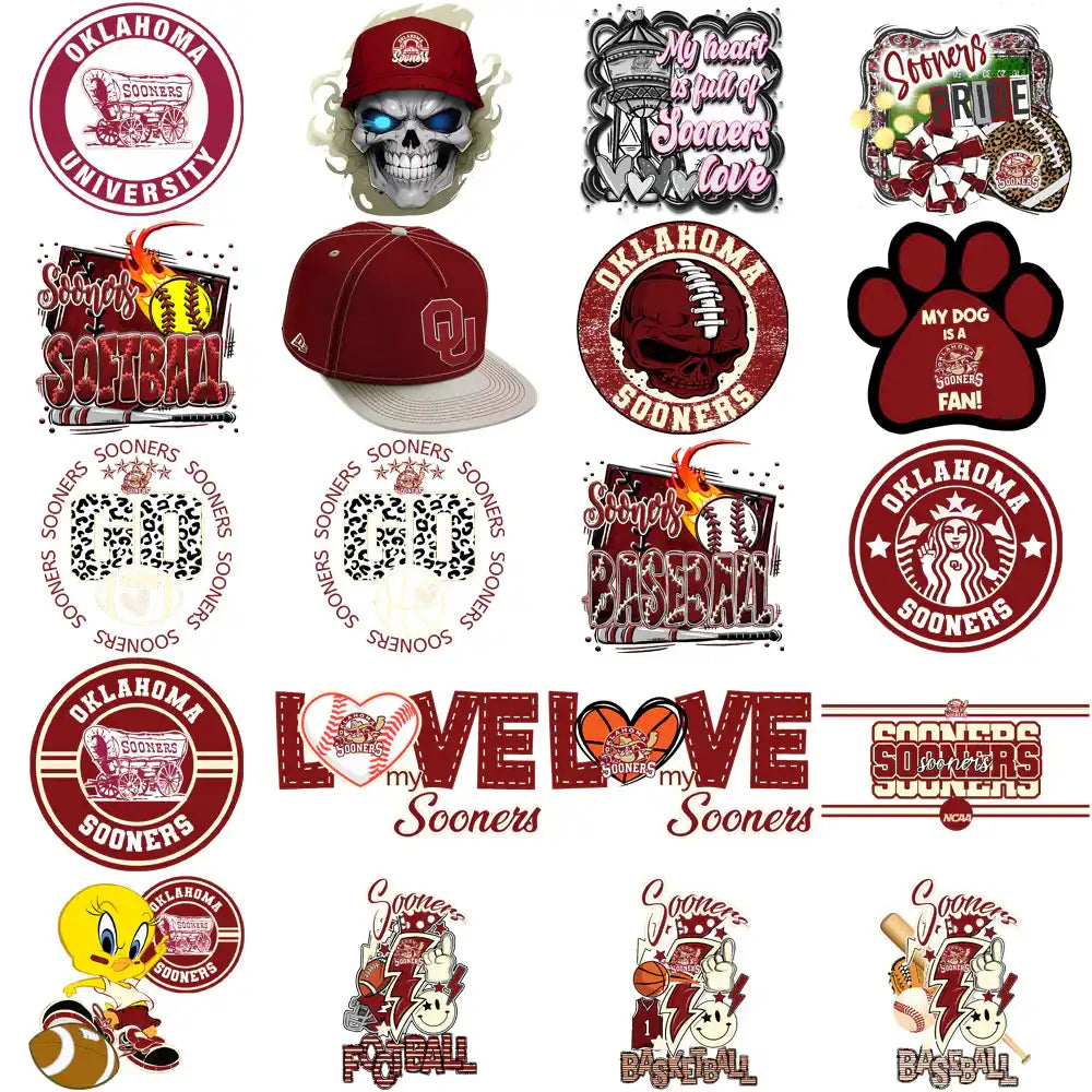90 Oklahoma Sooners Designs Bundle PNG