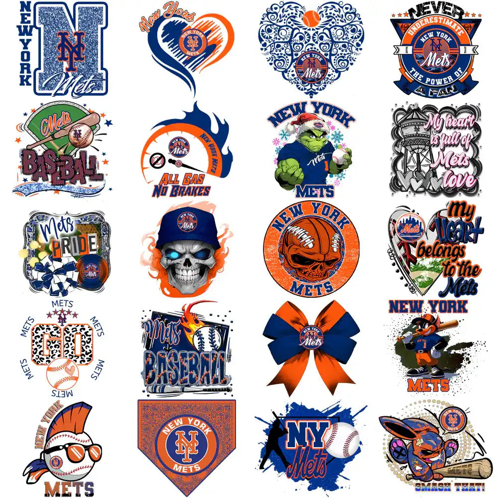 64 New York Mets Baseball Designs Bundle PNG