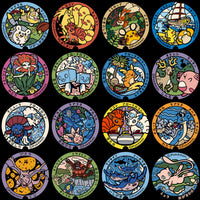Load image into Gallery viewer, Pokémon-themed circular designs for DTF/DTG, embroidery &amp; tumbler wraps. Print-ready PNG, SVG, PES. Instant download.
