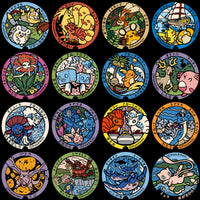 Load image into Gallery viewer, 155 Circle Pokefuta Japanese Manhole ball Poke Designs Bundle PNG
