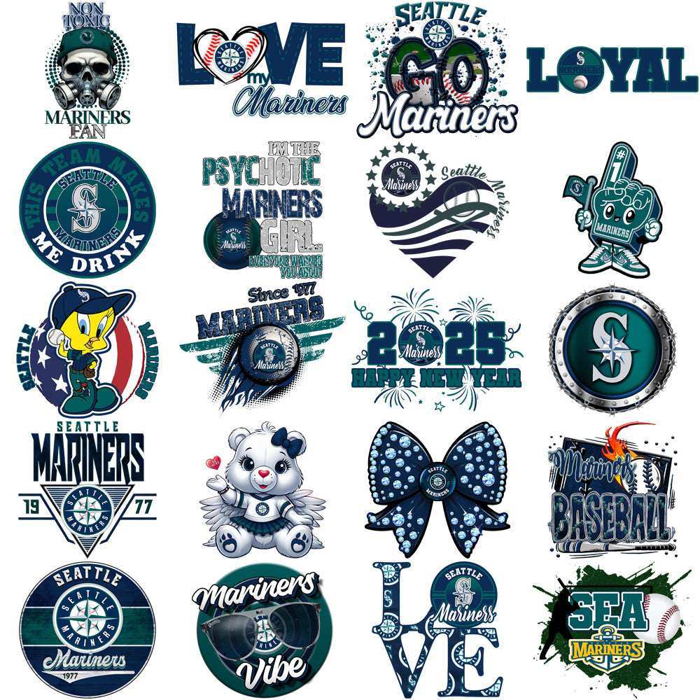62 Seattle Mariners Baseball Designs Bundle PNG