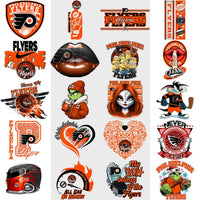 Load image into Gallery viewer, 34 Philadelphia Flyers Ice Hockey Designs Bundle PNG
