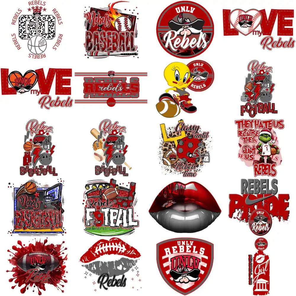 76 UNLV Rebels Designs Bundle PNG