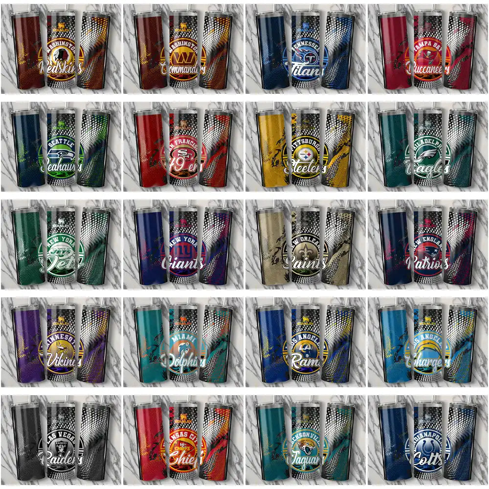34 Football Teams Stanley Tumbler Wrap Bundle JPG