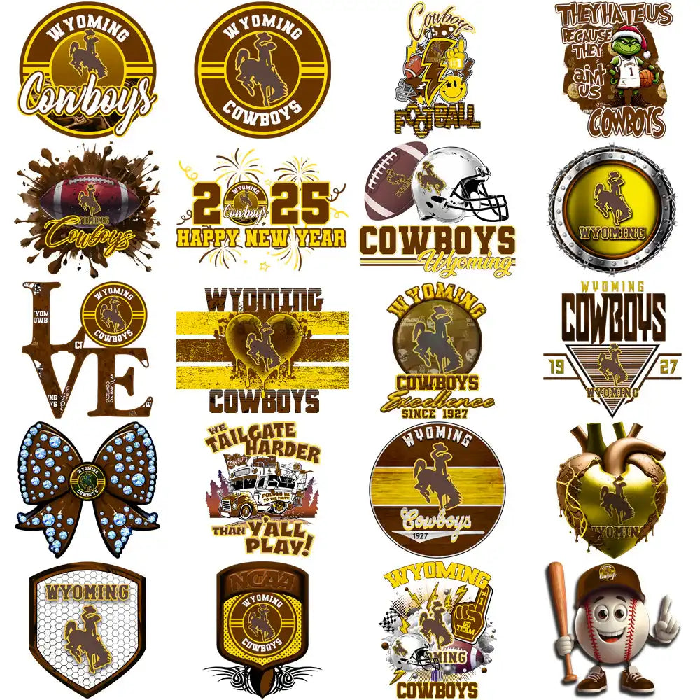 39 Wyoming Cowboys Designs Bundle PNG