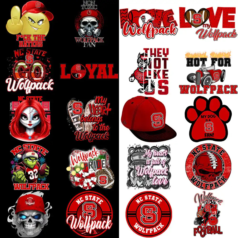 35 NC State Wolfpack Designs Bundle PNG