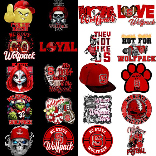 35 NC State Wolfpack Designs Bundle PNG