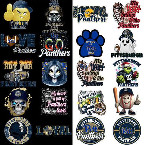 32 Pittsburgh Panthers Designs Bundle PNG