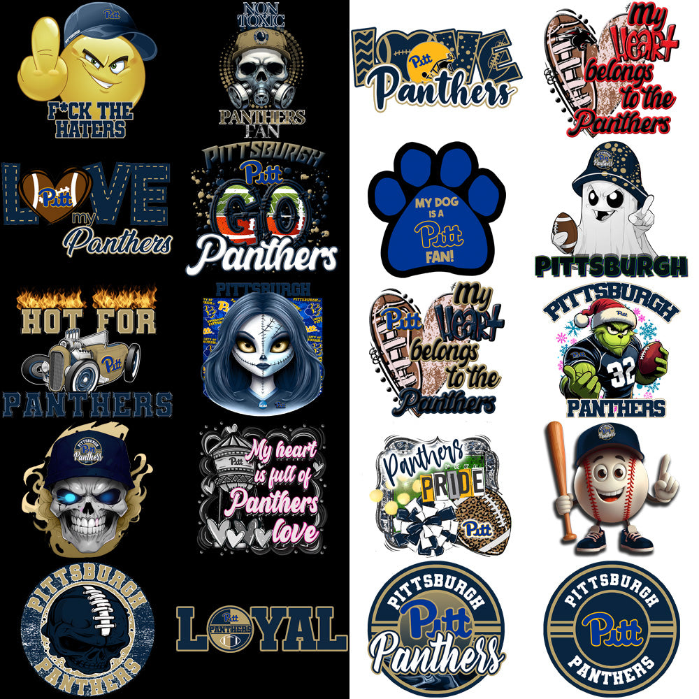 32 Pittsburgh Panthers Designs Bundle PNG