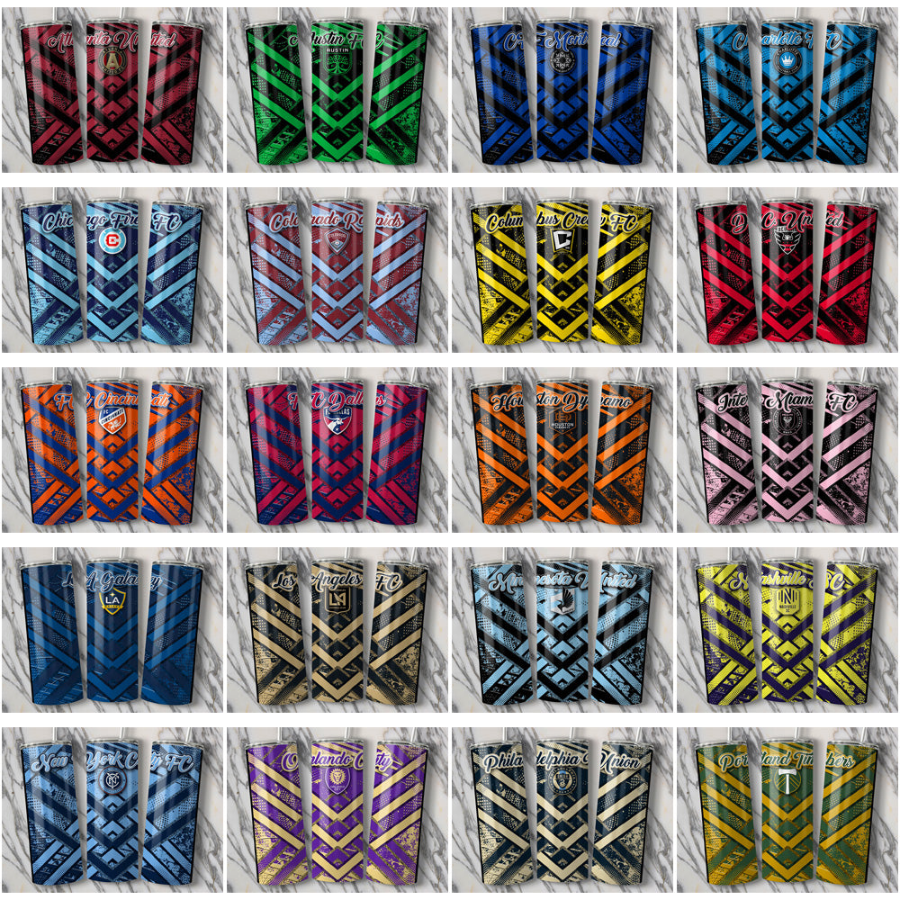 30 Soccer USA Teams Glitter Stripe Tumbler Wrap Bundle JPG