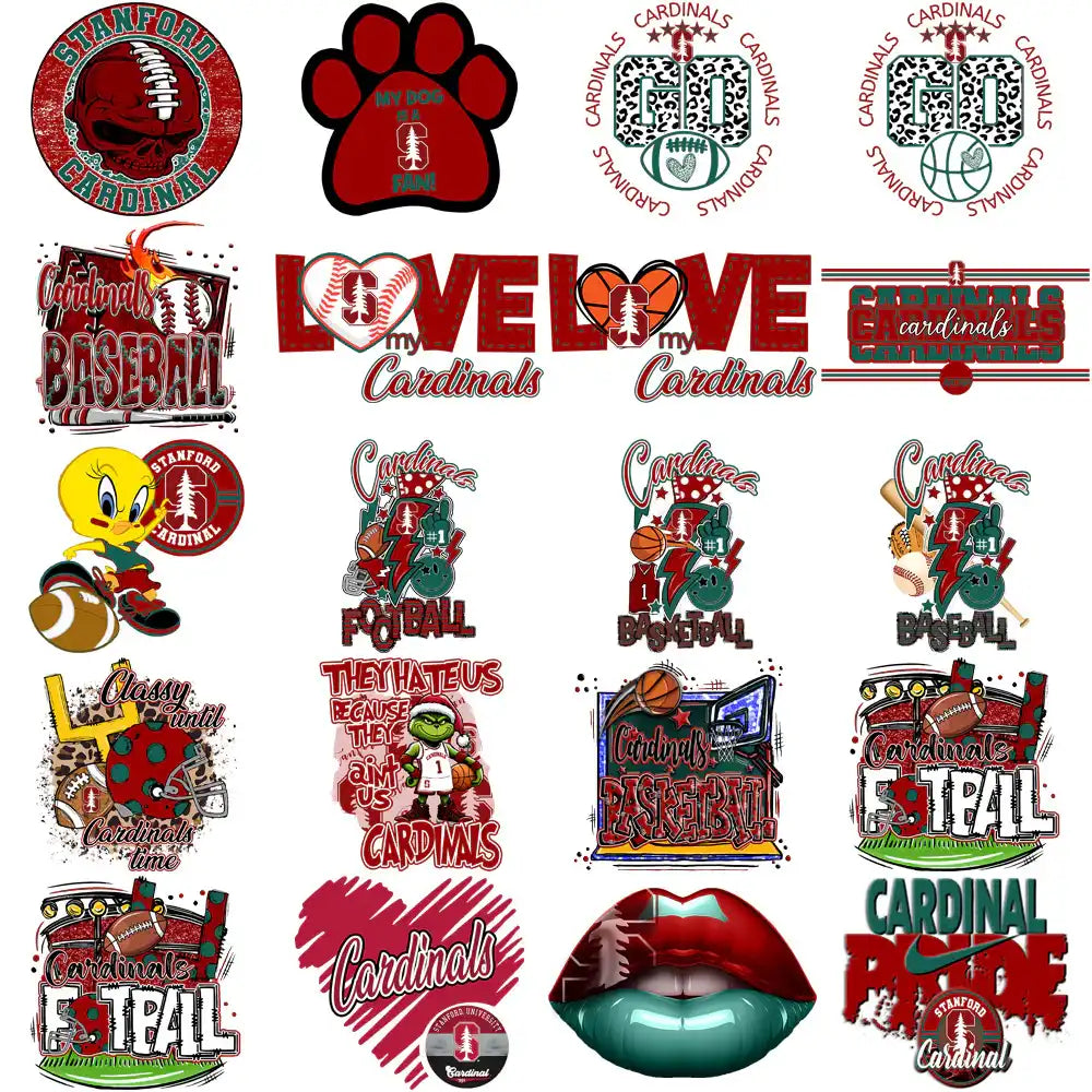 79 Stanford Cardinal Designs Bundle PNG