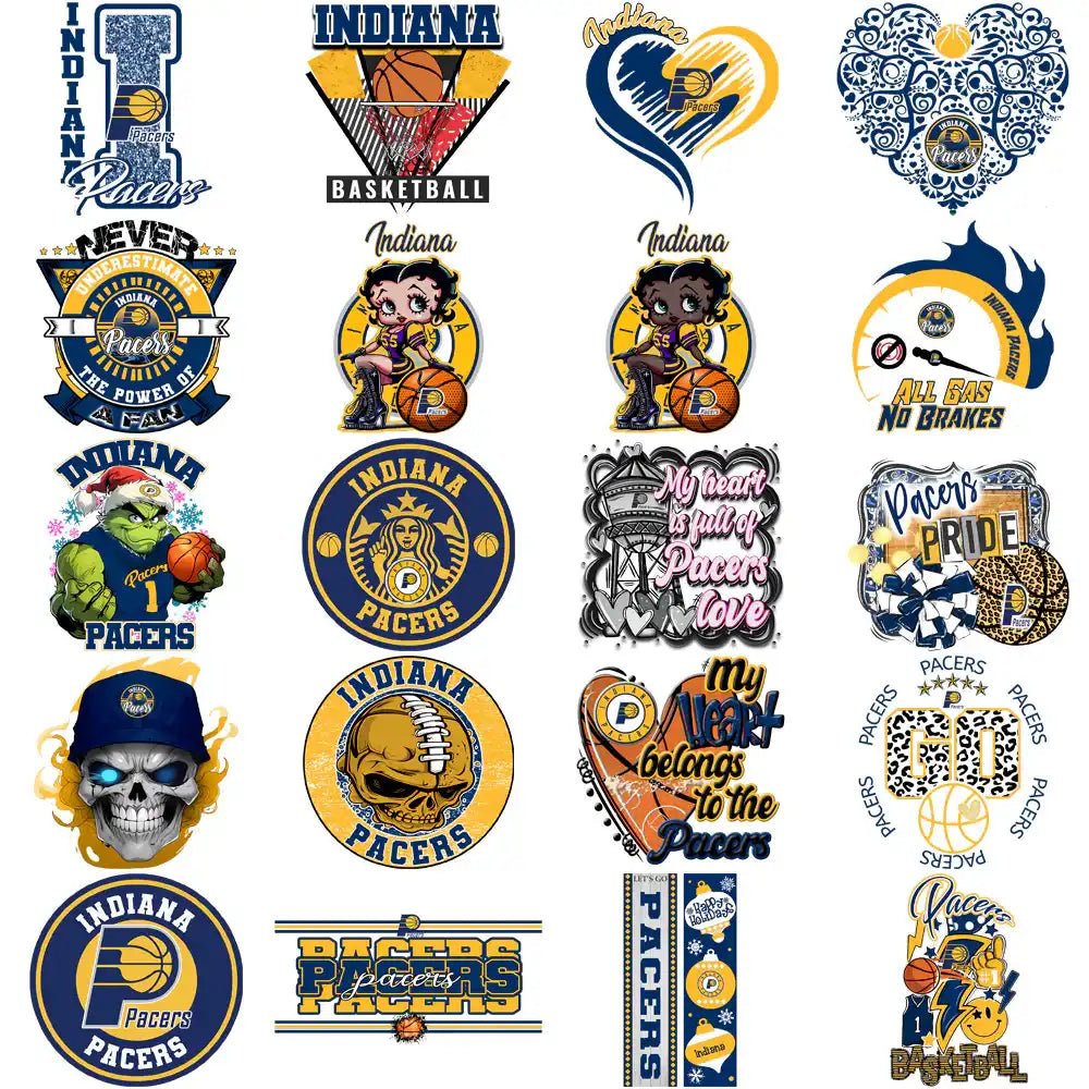 56 Indiana Pacers Basketball Designs Bundle PNG