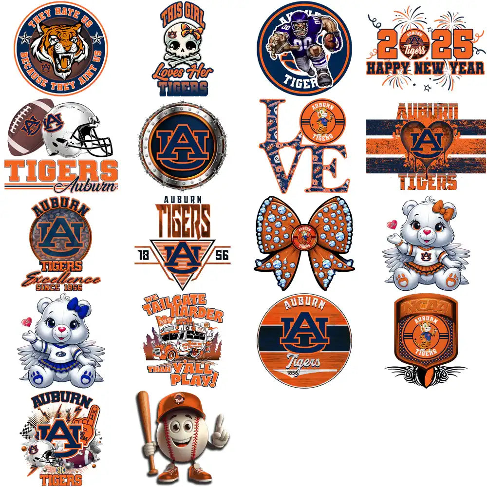 95 Auburn Tigers Designs Bundle PNG