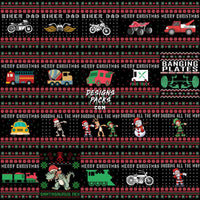 Load image into Gallery viewer, 200 Mixed Ugly Sweater Christmas Designs Bundle PNG
