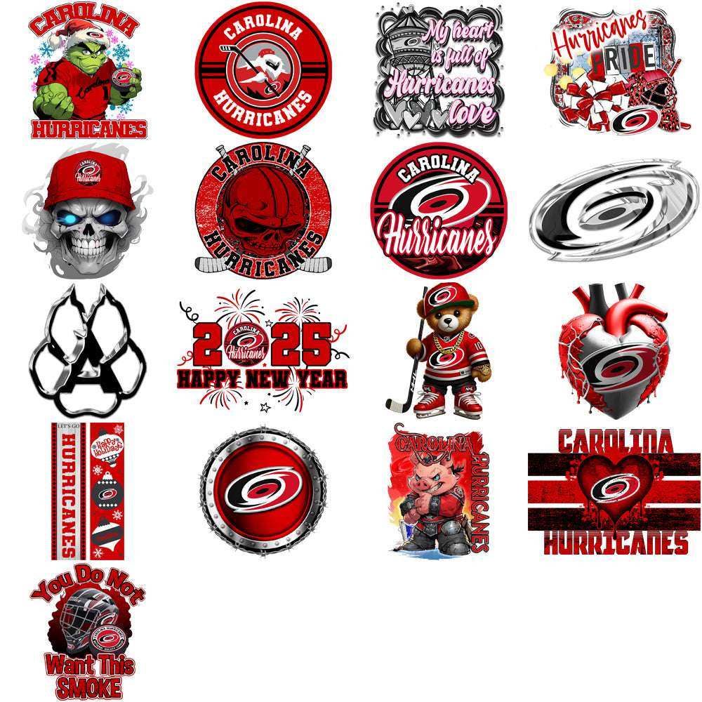 36 Carolina Hurricanes Ice Hockey Designs Bundle PNG