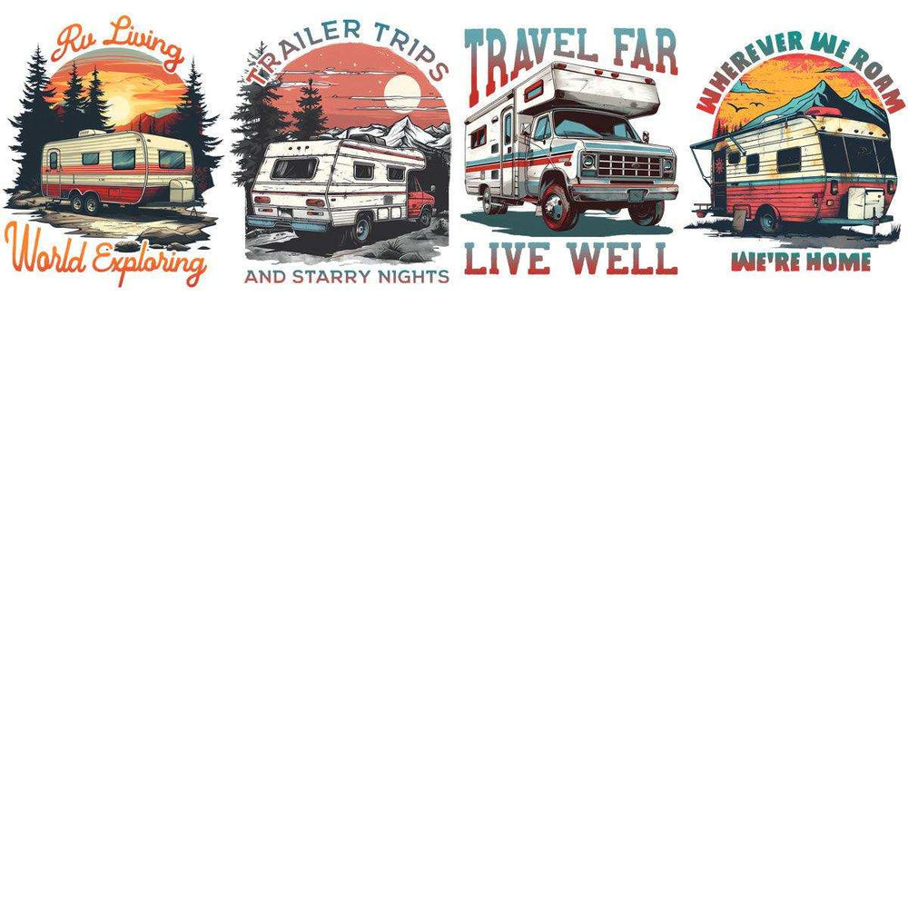 15 Trailer Nomad Life Adventure Designs Bundle PNG
