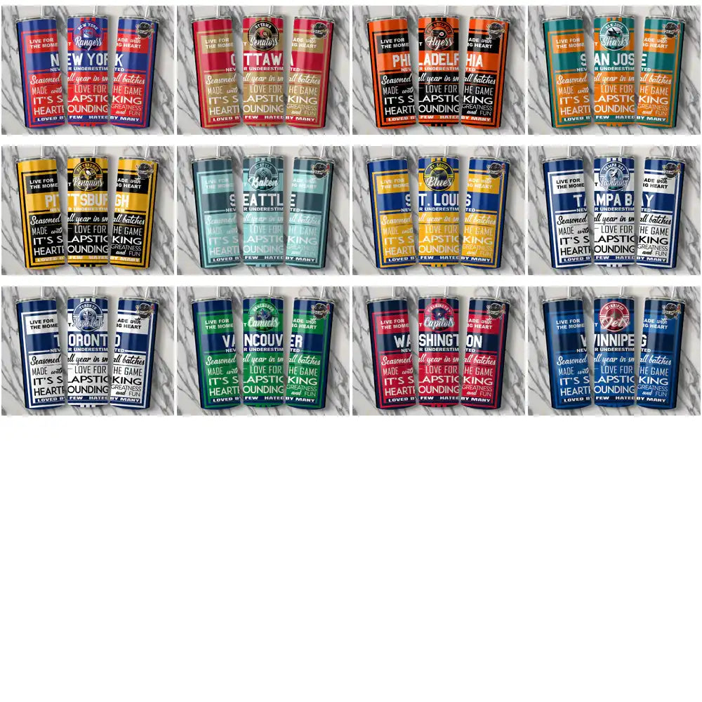 32 Ice Hockey Teams Slapsticking Tumbler Wrap Bundle JPG