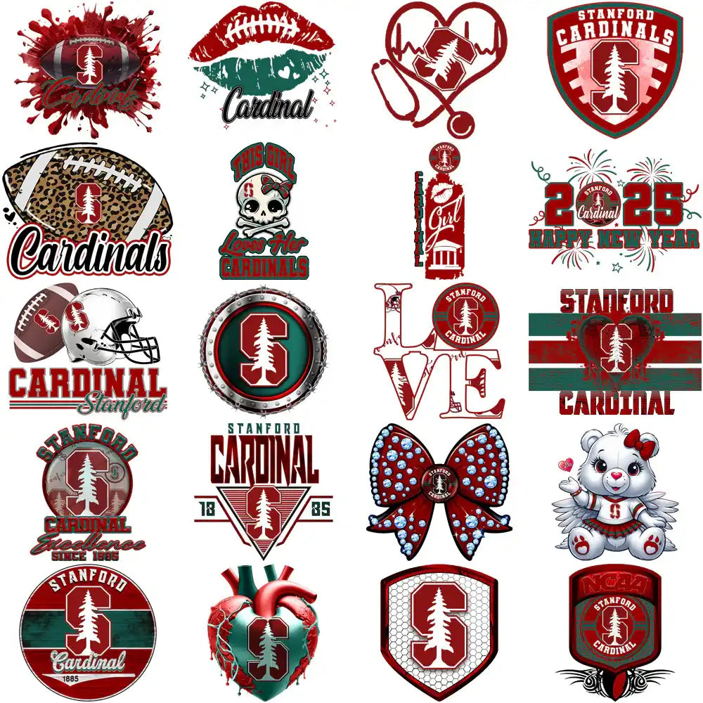 79 Stanford Cardinal Designs Bundle PNG