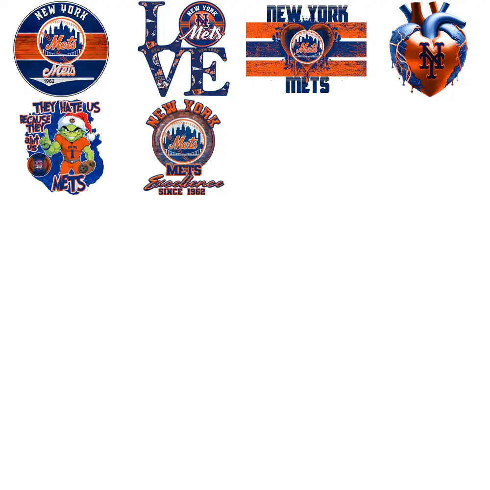 64 New York Mets Baseball Designs Bundle PNG