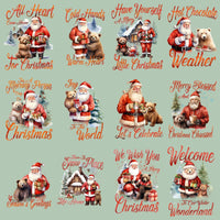 Load image into Gallery viewer, 13 Christmas Santa And Bear Designs Bundle PNG
