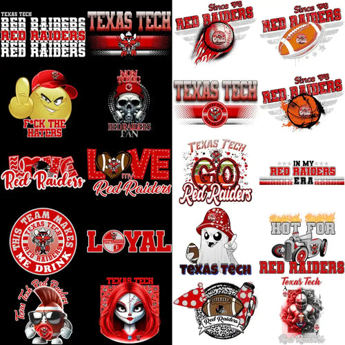80 Texas Tech Red Raiders Designs Bundle PNG