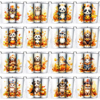 Load image into Gallery viewer, 85 Autumn Animals Tumbler Wrap Designs Bundle JPG
