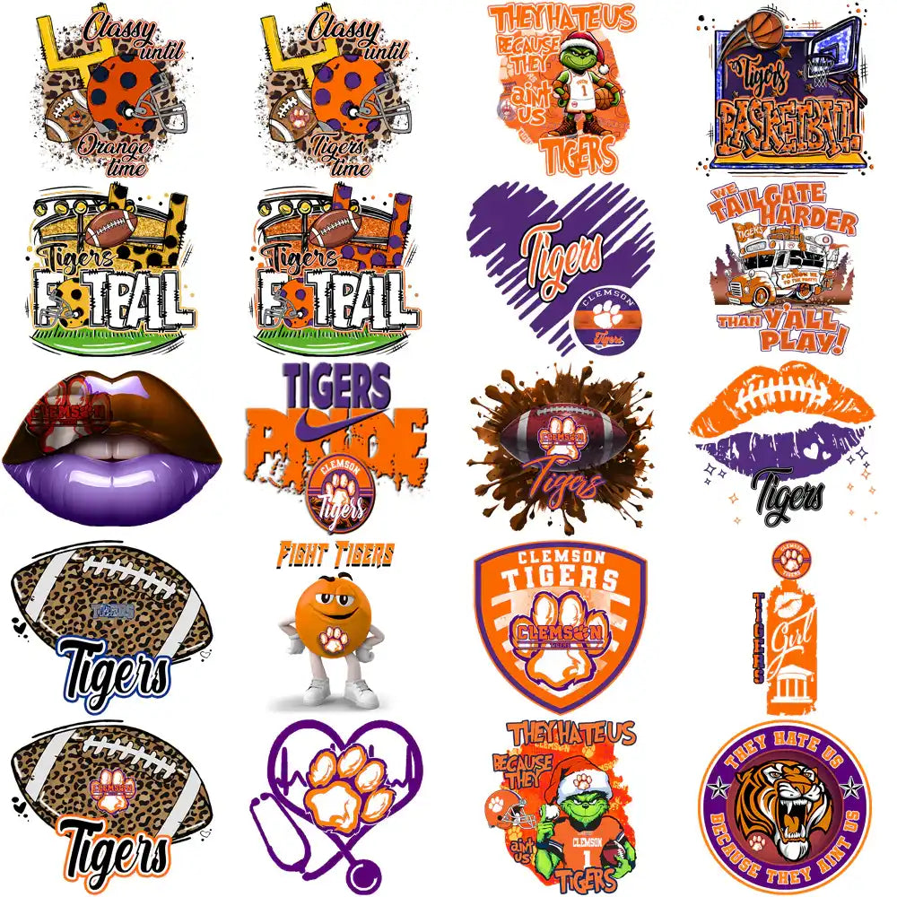 97 Clemson Tigers Designs Bundle PNG